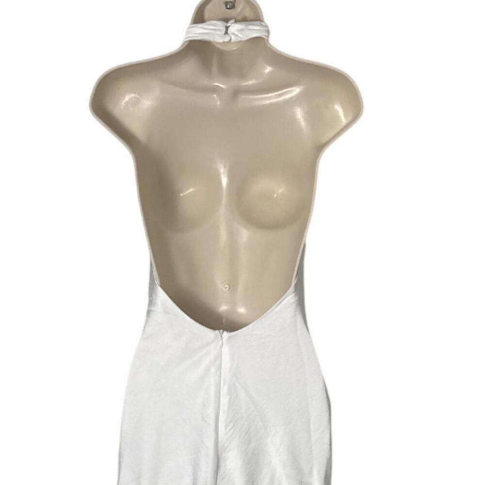 NWT Lulus Beyond Classy White Satin Halter Midi Dress Size XS - Picture 11 of 11
